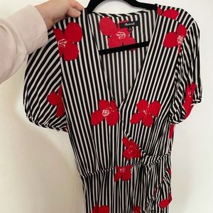 Madewell- black and white dress